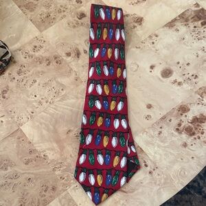Vintage JZ Richards silk Christmas lights tie